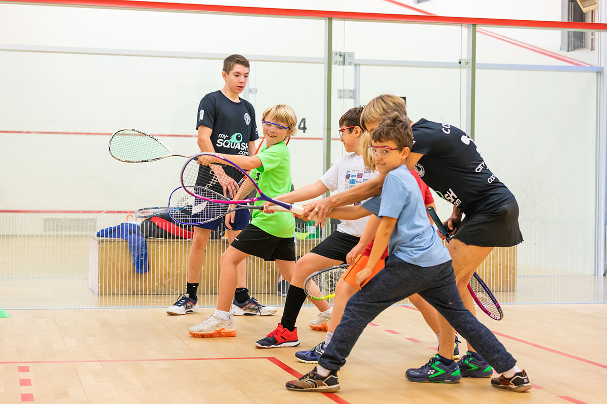 kids squash lesson delivers programs focusing on Instruction,