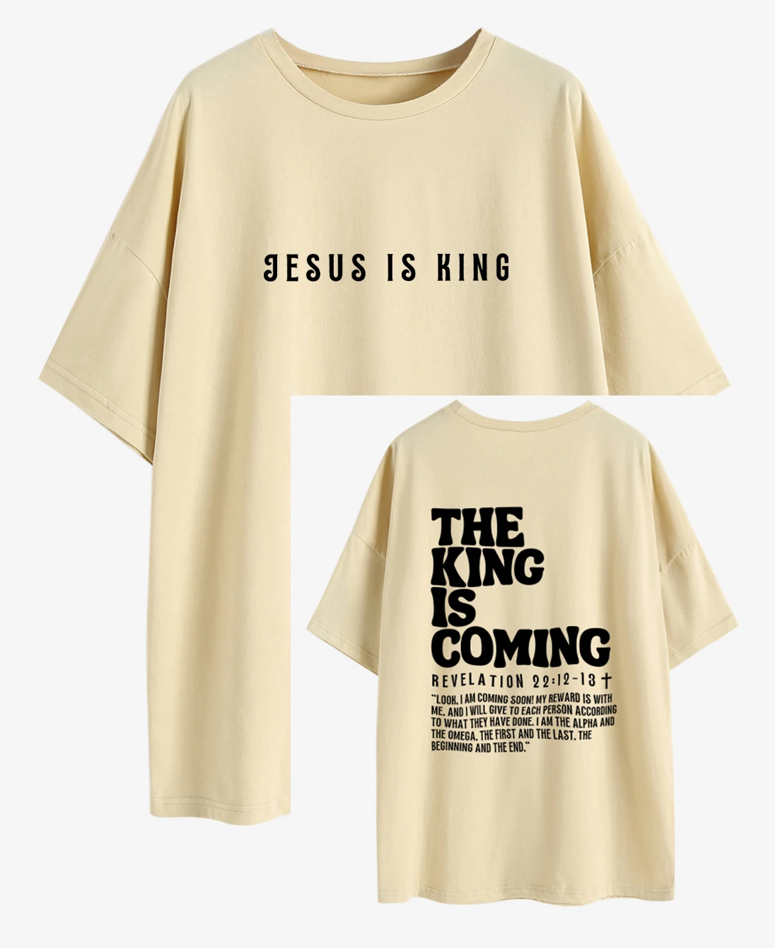 Jesus Is King Oversize T-Shirt Embracing Faith and Fashion