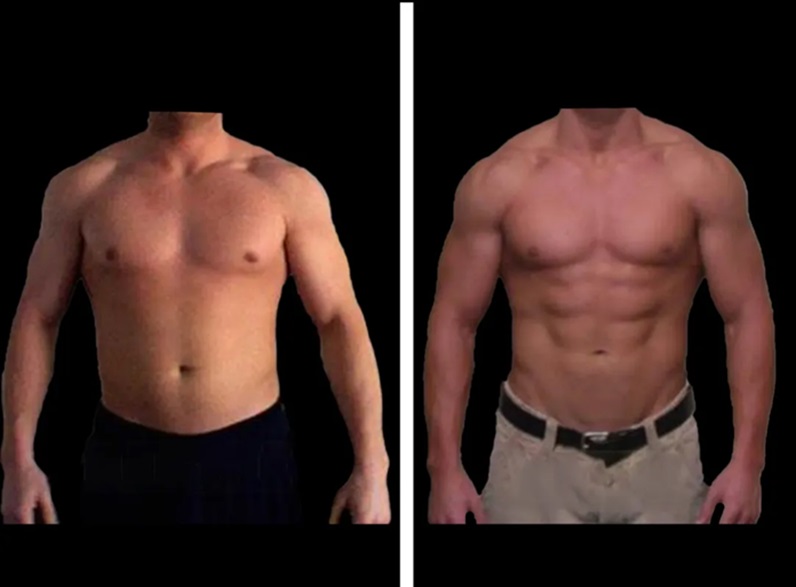 men showing six pack abs