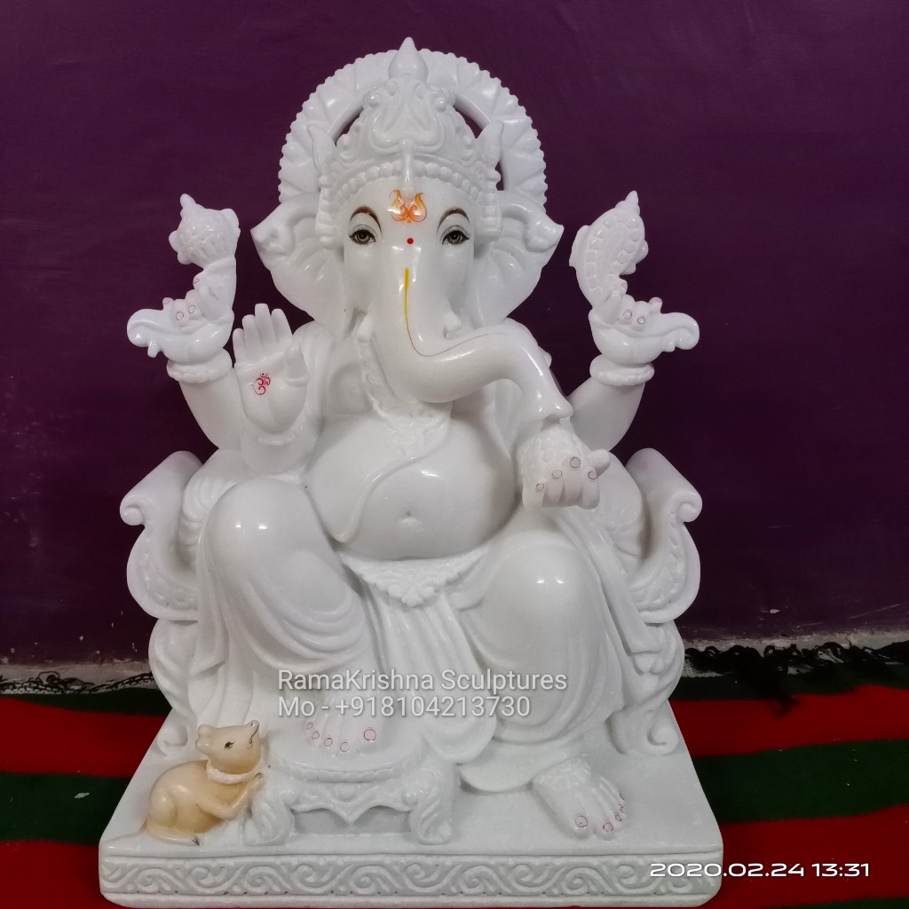 Ganesh marble murti