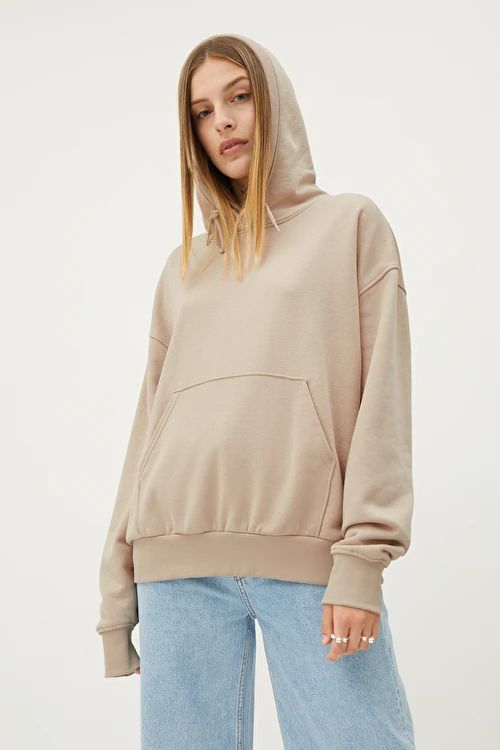 Beige Essentials Hoodie