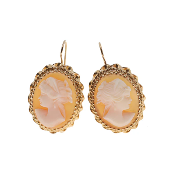 vintage cameo earrings