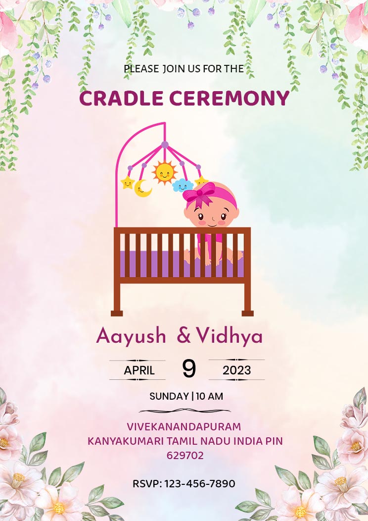 invitation for a cradle ceremony