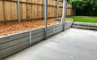 Concrete sleeper retaining wall cost Brisbane