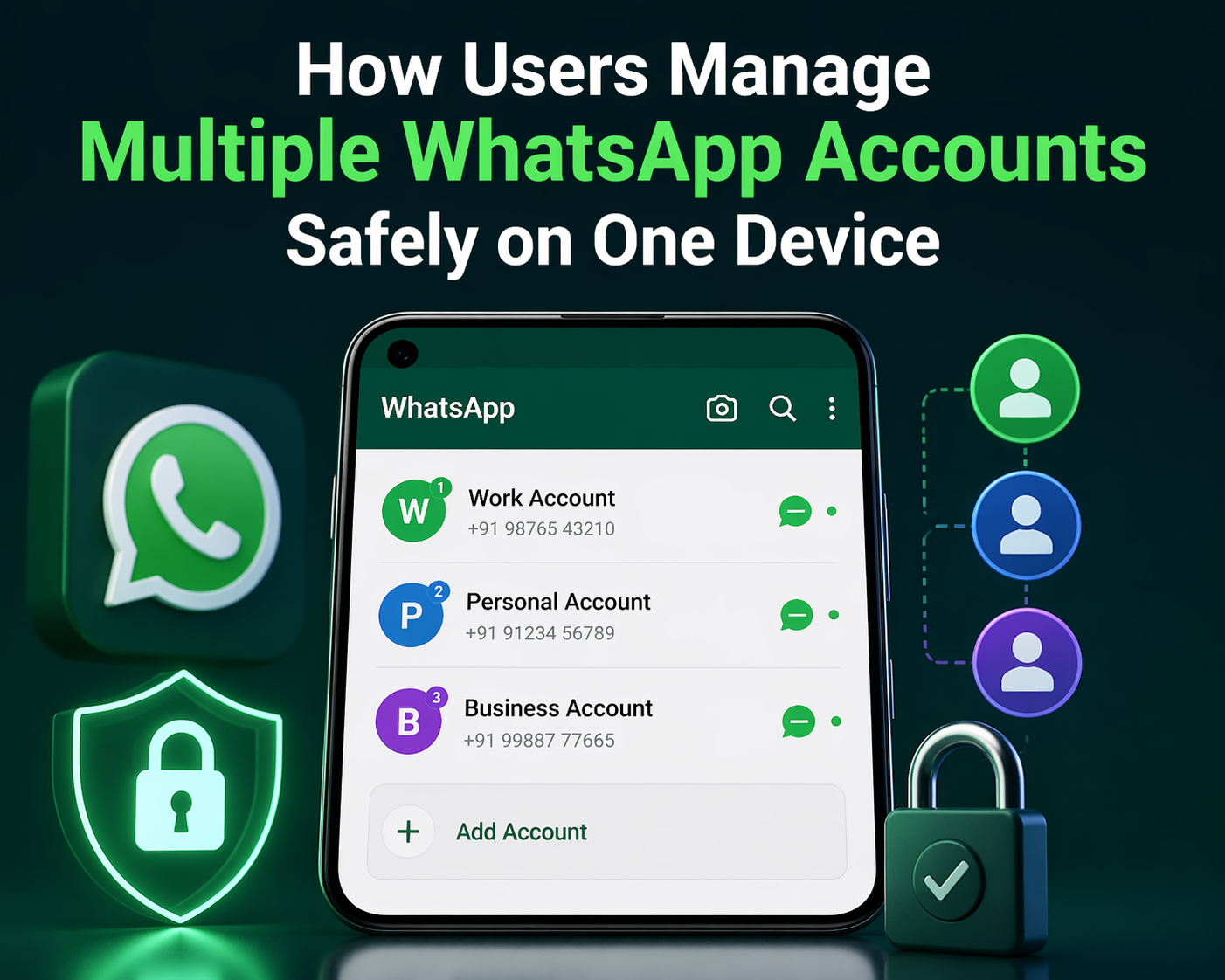 Managing multiple WhatsApp accounts