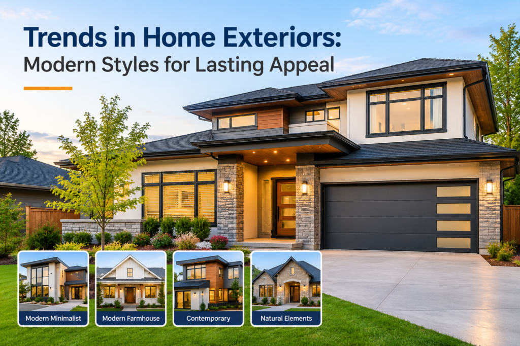 Trends in Home Exteriors Modern Styles for Lasting Appeal