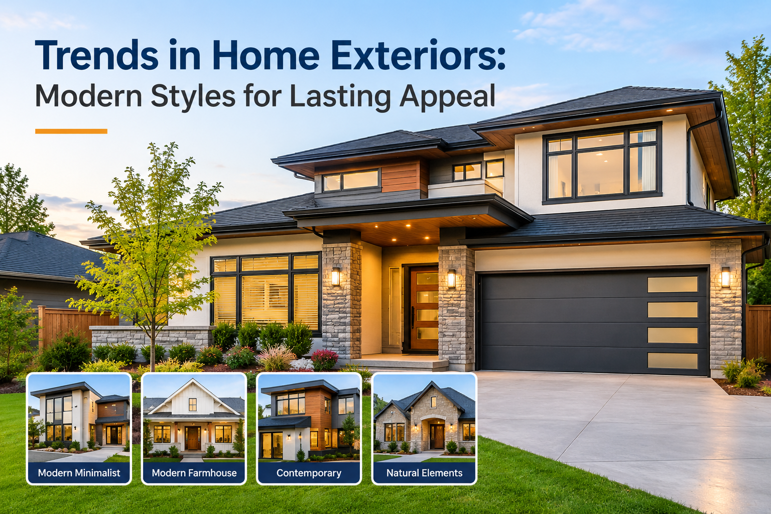 Trends in Home Exteriors Modern Styles for Lasting Appeal