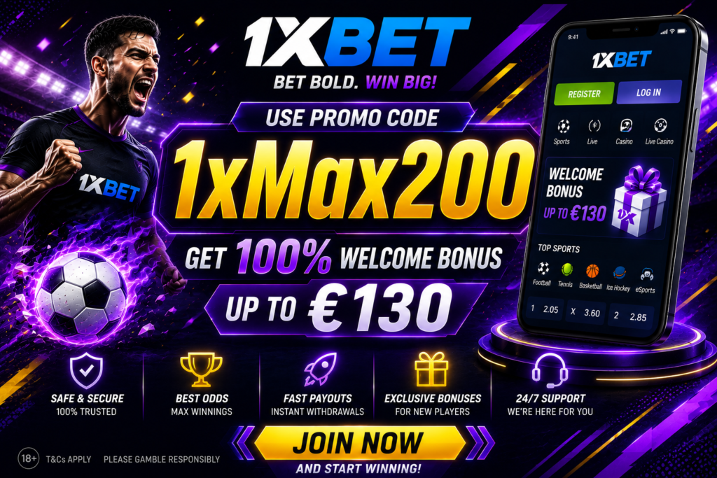 1xbet promo code registration